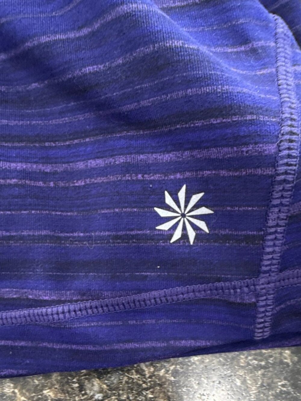 Athleta Women's Pull-On Stretch Athletic Skort Golf/Tennis Purple Blue Stripe XS - Picture 6 of 7